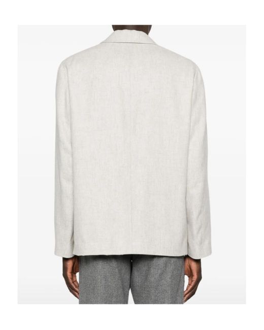 Lardini White Patch-Pockets Jacket for men