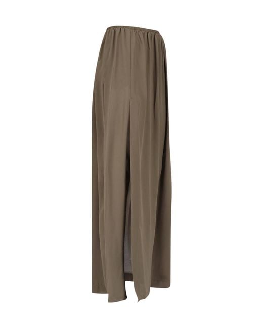 Frankie Shop Natural Elastic-Waist Skirt