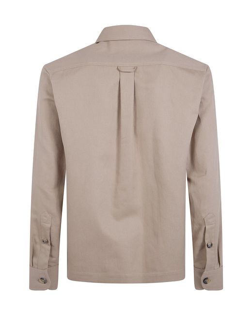 PT01 Brown Chest-Pocket Shirt Jacket for men