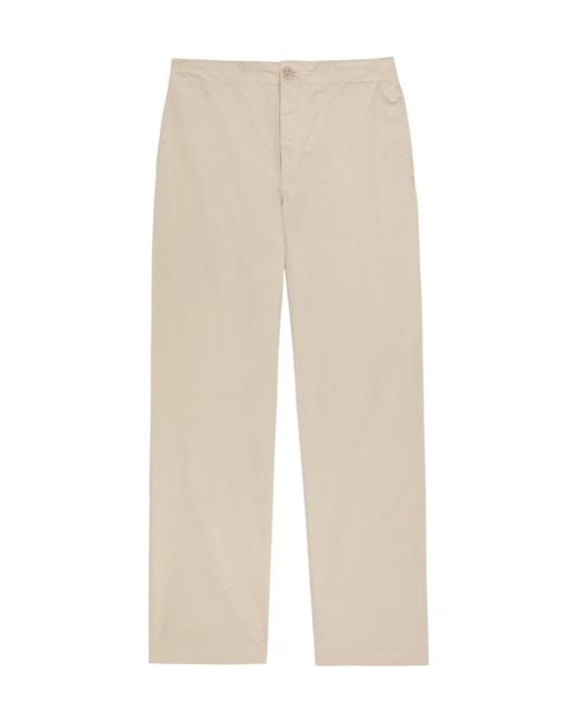 Tod's Natural Straight-Leg Cotton-Blend Trousers for men