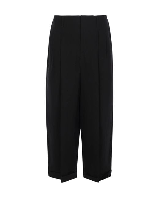 Ann Demeulemeester Black Agdar Pleated Tapered Trousers for men
