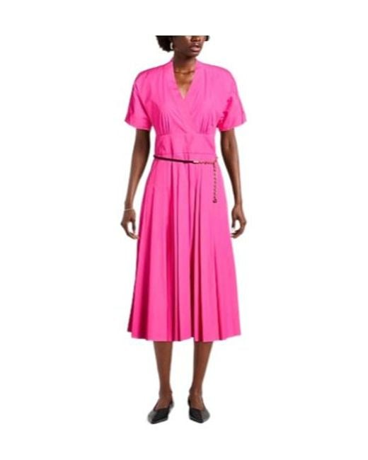 Max Mara Pink Pleated Dress