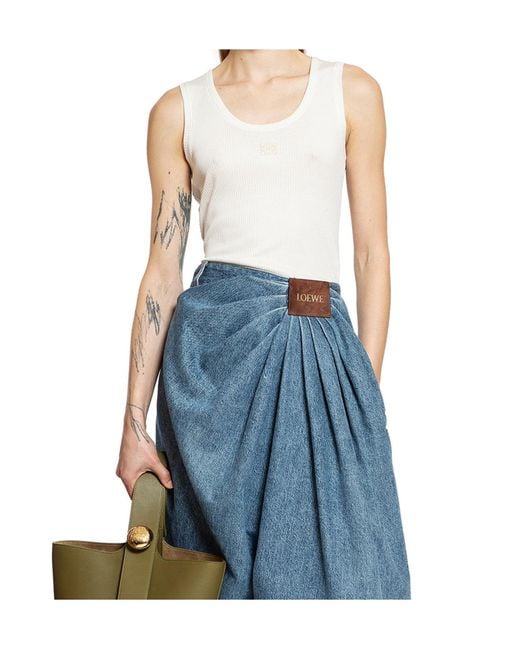 Loewe Blue Anagram Sleeveless Tank Top
