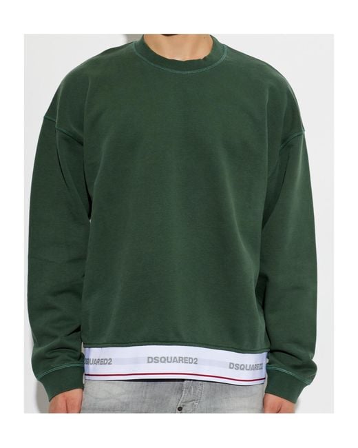 DSquared² Green Long-Sleeve Sweatshirt for men