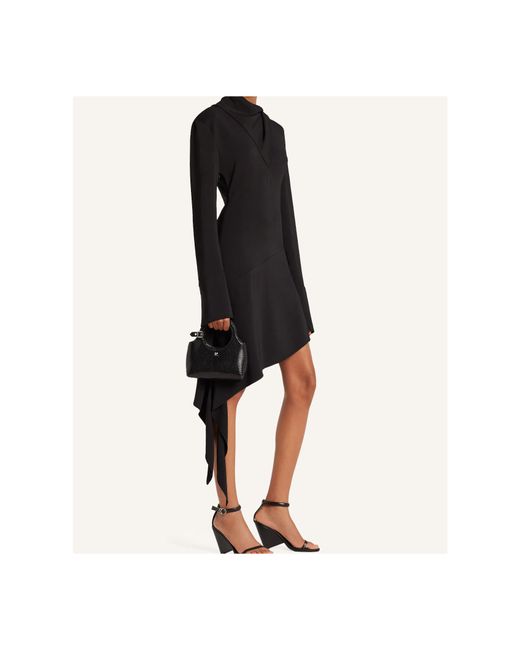 Courreges Black Mini Holy Leather Shoulder Bag
