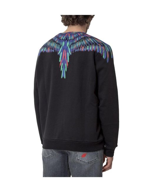 Marcelo Burlon Blue Wings Print Sweatshirt for men