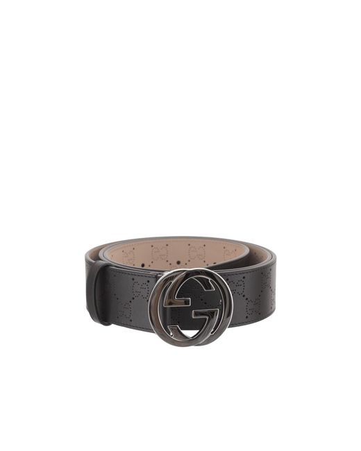 Gucci Black Buckle Belt for men