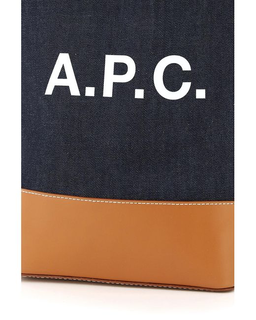 A.P.C. Blue Axelle Two-Tone Tote Bag
