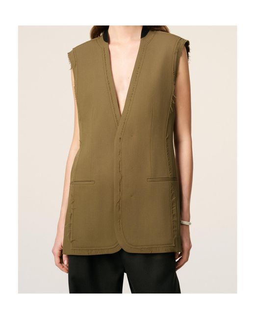 AMI Green Wool Gilet