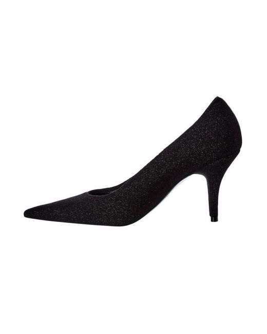 Balenciaga Blue Logo Pointed High Heels