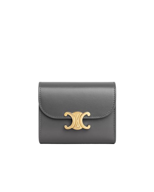 Céline Gray Small Flap Wallet Triomphe