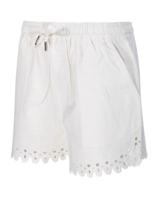 Isabel Marant White Isabel Marant Étoile Drawstring Shorts