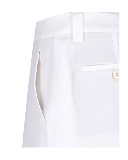 Incotex White Belt Loops Slacks