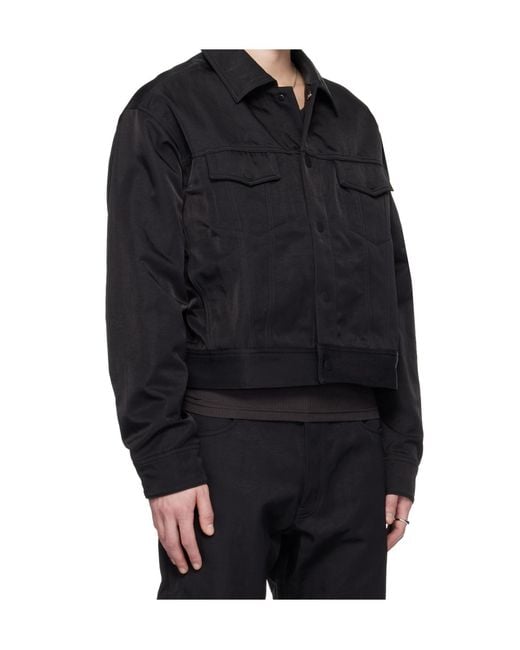 Fear Of God Black Textured Trucker Jacket for men
