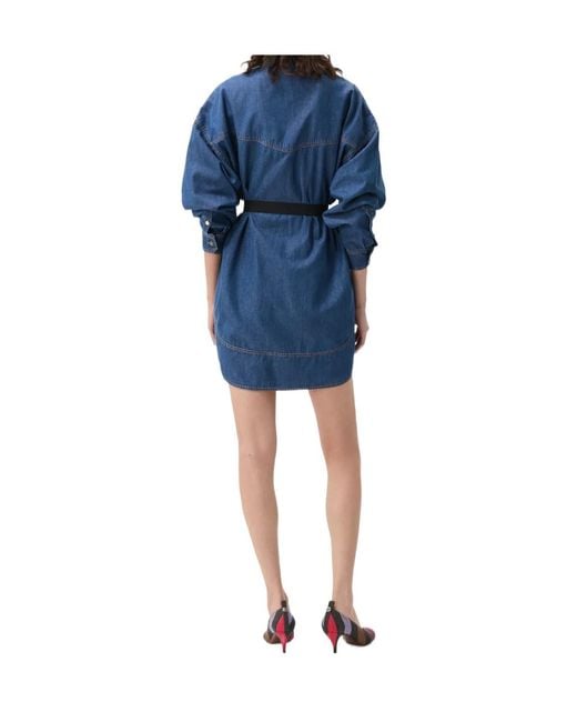 Versace Blue Chambray Denim Mini Dress