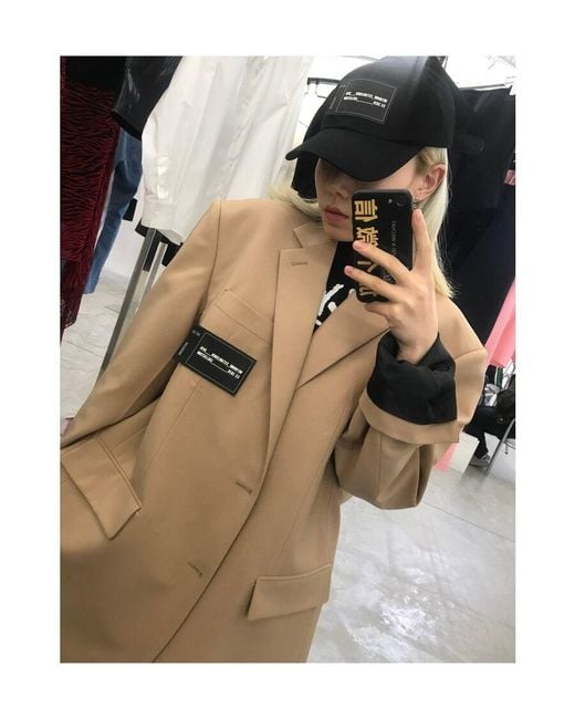 we11done Natural Logo-Patch Single-Breasted Blazer for men