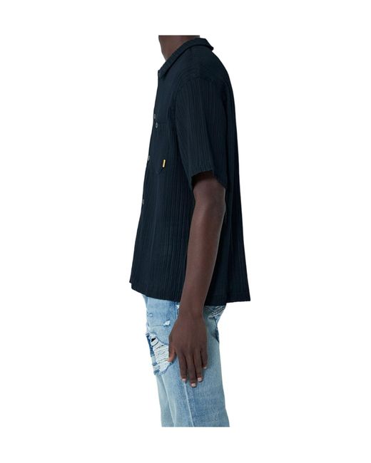 GALLERY DEPT. Blue Playground Ribbed Short-Sleeve Shirt for men