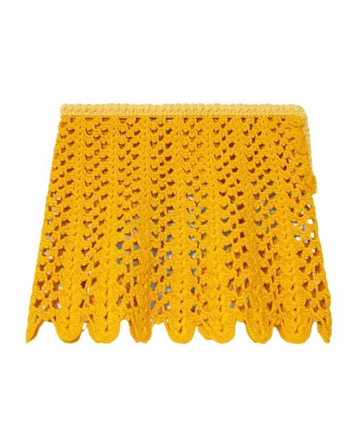 Céline Yellow Mini Skirt