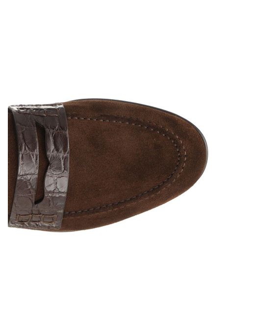 Dolce & Gabbana Brown Round-Toe Loafers for men
