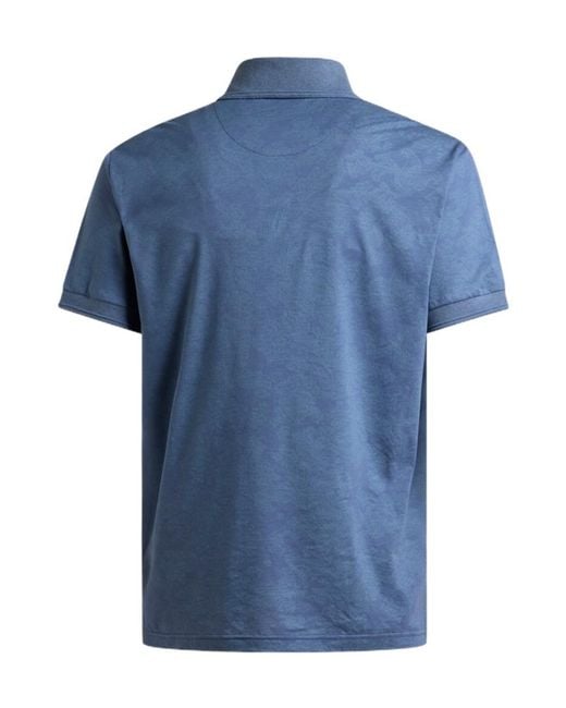 Etro Blue Paisley-Print Polo Shirt for men