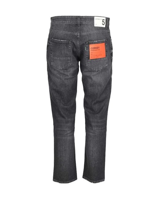 Department 5 Gray Straight-Leg Cut Jeans for men
