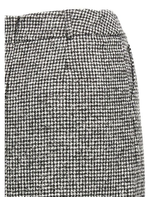 Ermanno Scervino Gray High Waist Back-Slit Midi Skirt