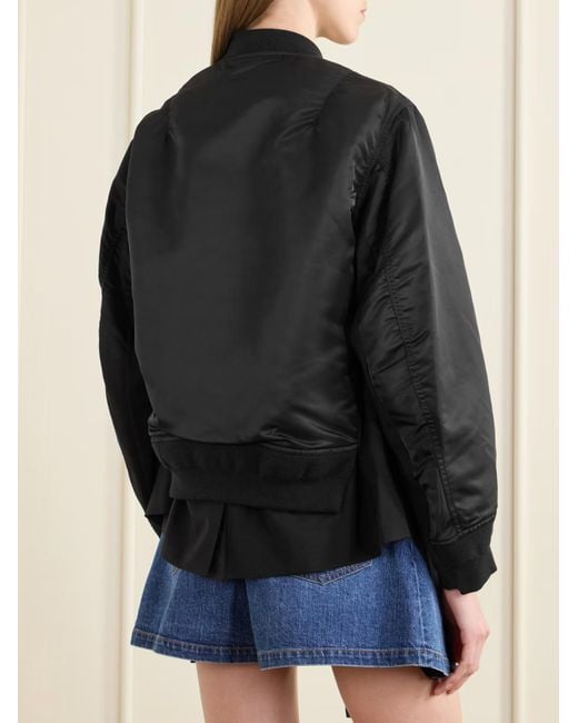 Sacai Black Twill Suiting Blouson
