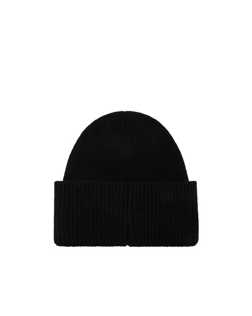 Destin Black Ribbed Knit Hat