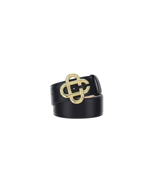 Casablanca White Logo Plaque Buckle Belt for men