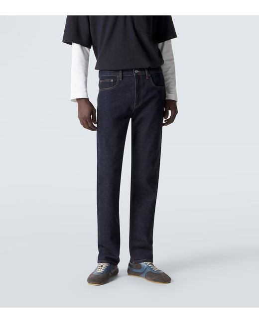 FRAME Blue Mid-Rise Straight Jeans for men