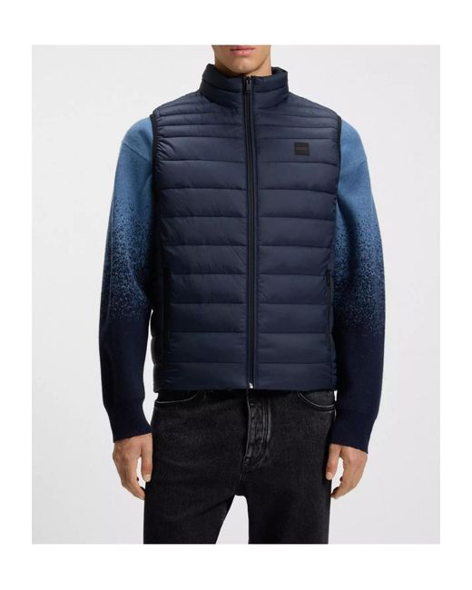 Boss Blue Padded Lightweight Gilet for men