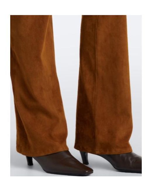 FRAME Brown Flared Casual Trousers