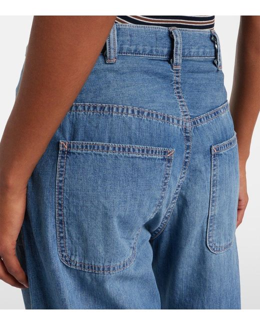 Nili Lotan Blue Wide Leg Jeans