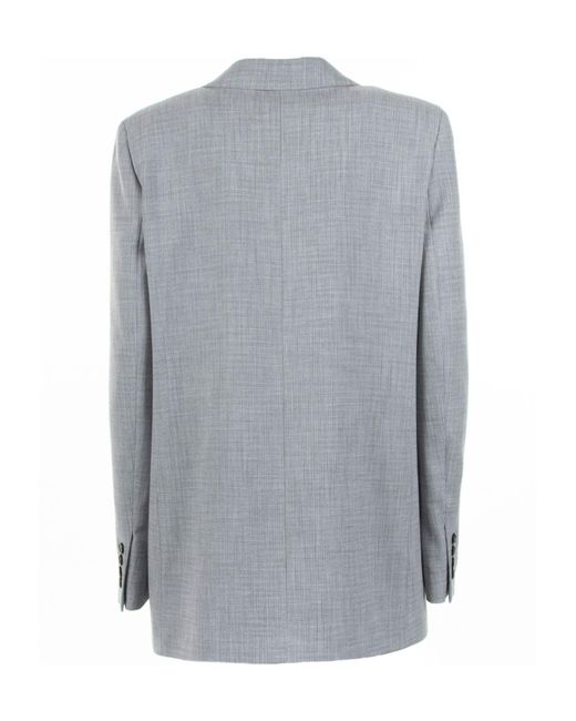Marella Gray Single-Buttoned Blazer