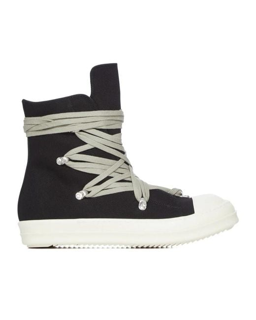 Rick Owens Black Megalace Sneakers