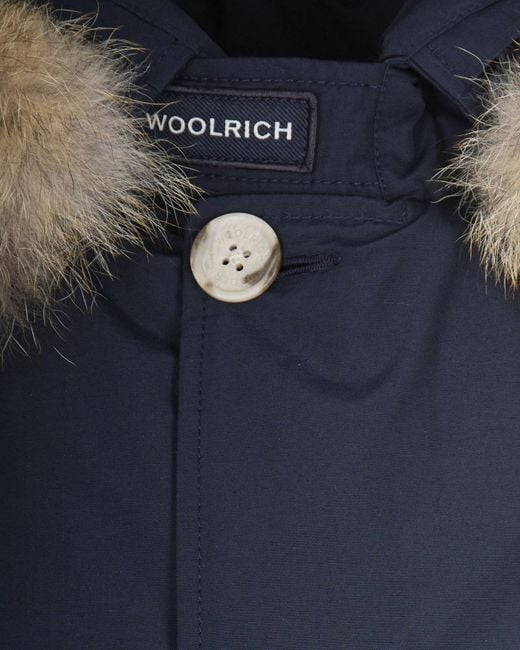 Woolrich Blue Artic Detachable Fur Parka for men