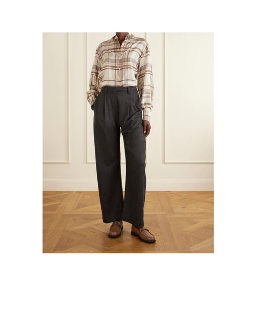 Brunello Cucinelli Brown Round-Toe Loafers