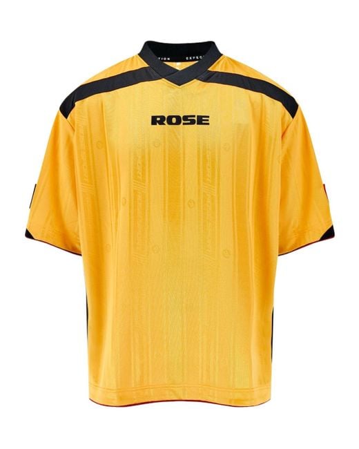 Martine Rose Yellow V-Neck T-Shirt for men