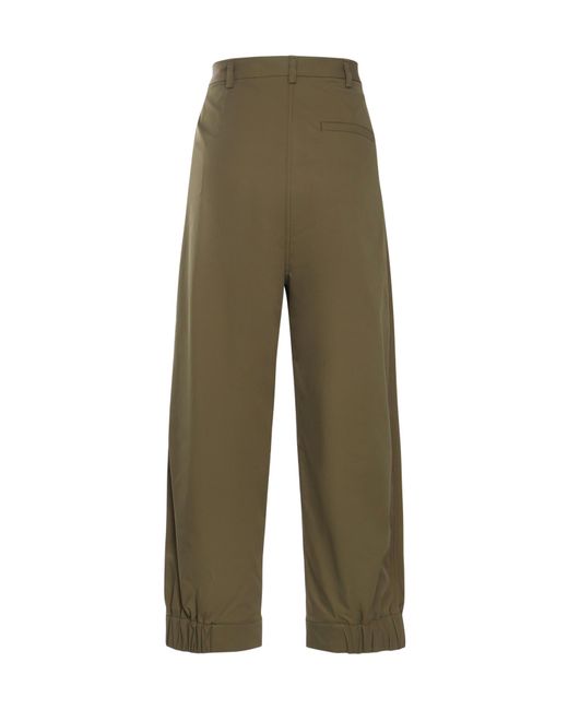 Herno Green Elastic Ankle Cuffs Trousers for men