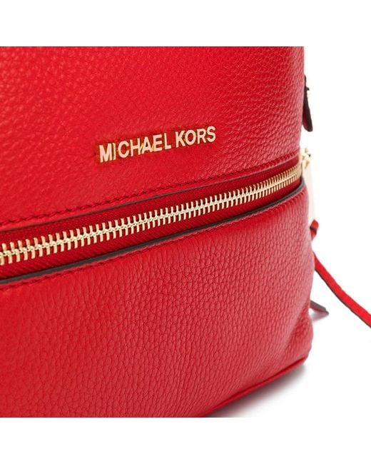 Michael Kors Red Logo Backpack