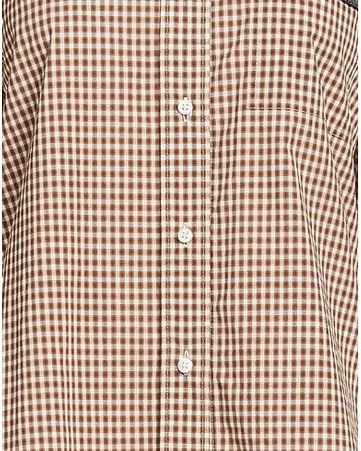 Brunello Cucinelli Brown Patterned Shirts Blouses
