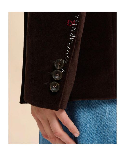 Marni Black Velvet Blazer