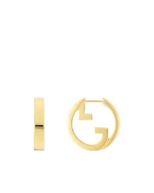 Gucci Metallic Blondie Polished Effect Hoop Earrings