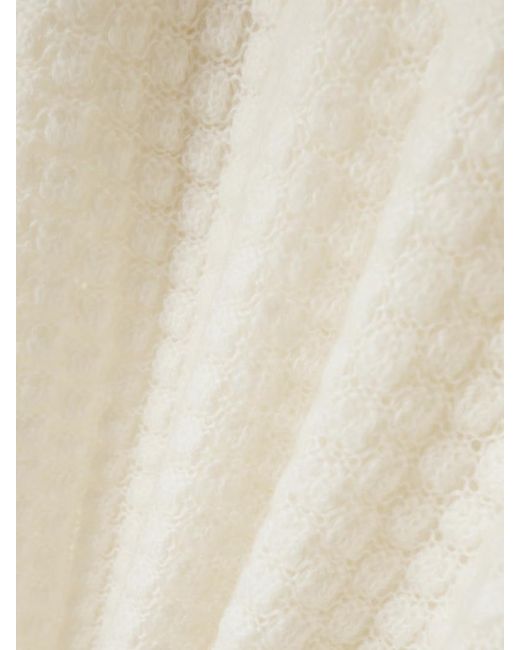 FRAME White The Cloud Crew Open-Knit Sweater