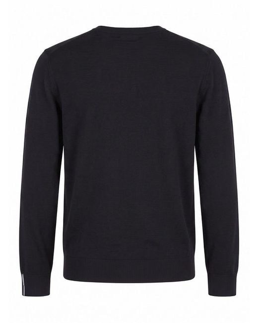 Peserico Blue Crew-Neck Long-Sleeve Knit Top for men