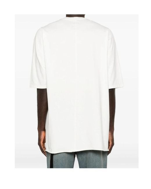Rick Owens White Star-Graphic Ribbon T-Shirt for men