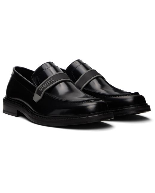 Moschino Black College Loafers for men