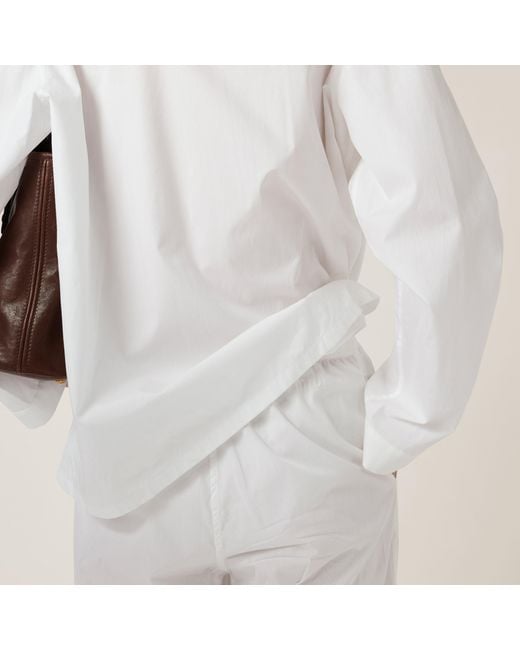 Miu Miu White Straight Leg Pants