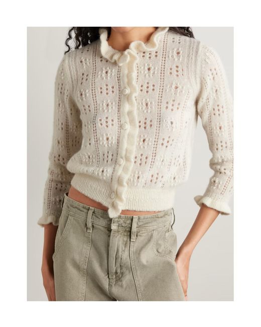 Doen White Long-Sleeved Cardigan