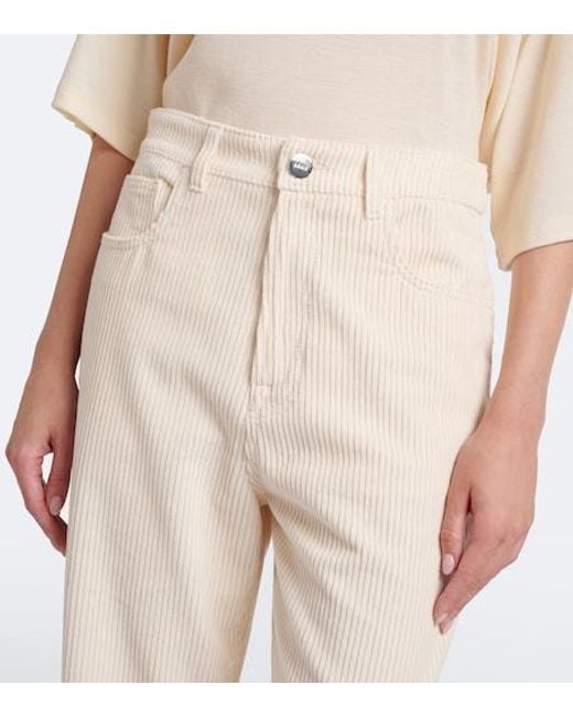 Rohe White Bruun Cotton Corduroy Straight Pants